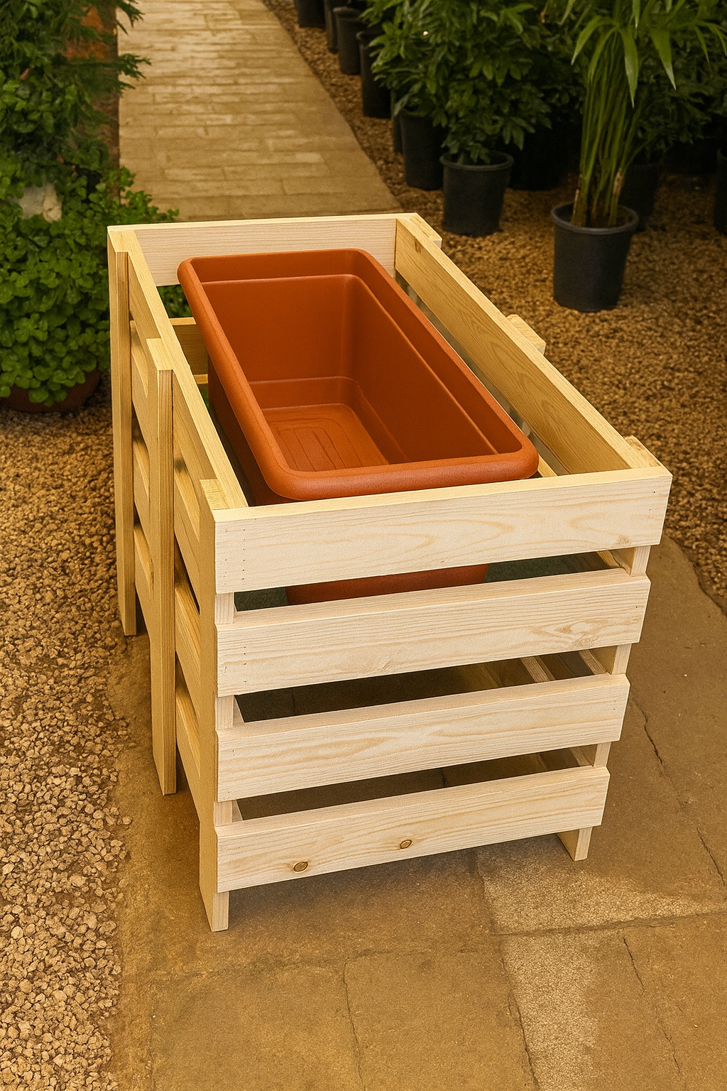 Wooden planter
